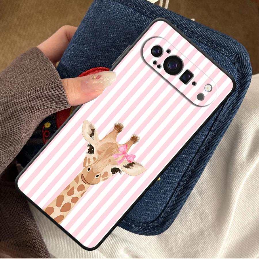 Google Pixel 9 - Cover per Telefono con Giraffa Cartoon